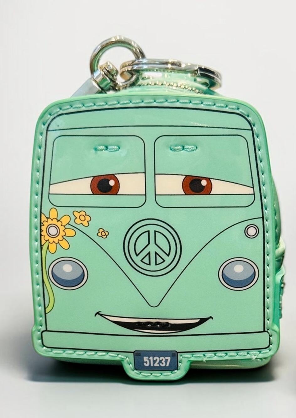 Loungefly Disney Pixar Cars Fillmore Mini Backpack Bag Charm Keychain New